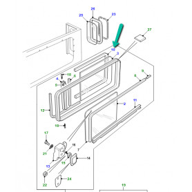 Bourrelet de vitre latérale Droit