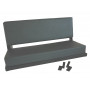 Banquette laterale vinyl gris