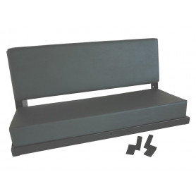 Banquette laterale vinyl gris