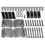 Kit charnieres complet pour portes arrieres defender station wagon visserie inox