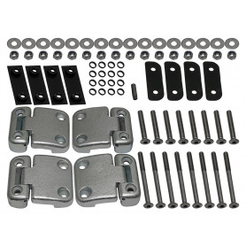 Kit charnieres complet pour portes arrieres defender station wagon visserie inox