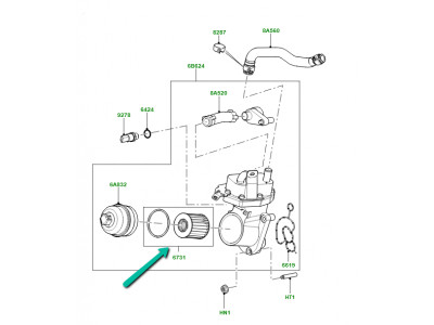 filtre huile element et joint Discovery Sport,  Freelander 2,  Evoque