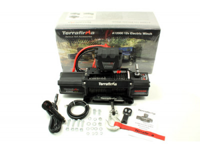 Treuil TERRAFIRMA M12.5S Corde synthétique électrique 12V et 2  télécommandes sans fil TF3320