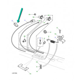 agrafe de cable d'ouverture de capot