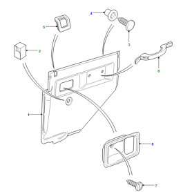 panneau de garnissage de porte arrière gauche