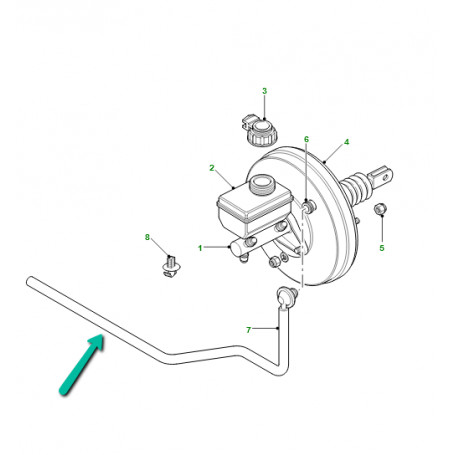 SQB102921 - Flexible de depression de servo frein - LANDERS SHOP