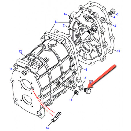 Bouchon vidange boîte de vitesses & pont de transmisson arrière