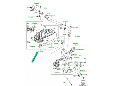 Unité complète EGR coté droit moteur 3.0 v6