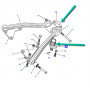 Rotule centrale de pont arriere et support