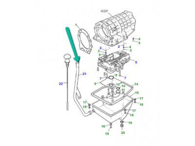 tube jauge d'huile boite automatique zf Discovery 1