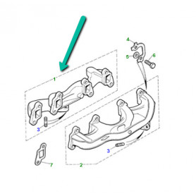 collecteur d'echappement droit
