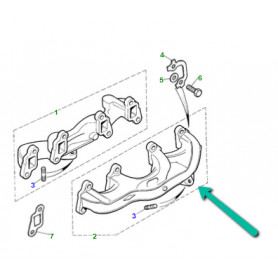 collecteur d'echappement gauche