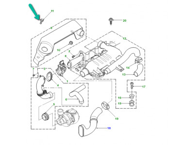 boulon ensemble couvercle-alimentation en air