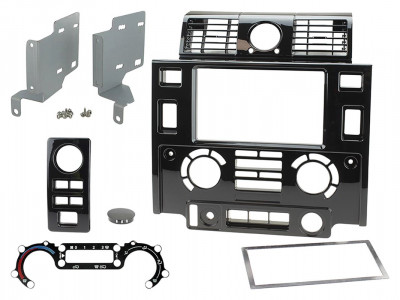 Kit facade avant double din avec aeration et horloge en facade