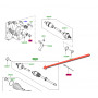 Arbre avant droit de roue avec joint homocinetique