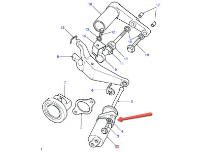 Cylindre recepteur d'embrayage Defender V8