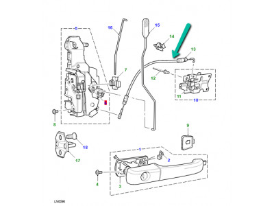 cable deverouillage interieur serrure