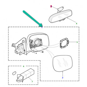 retroviseur exterieur Range P38