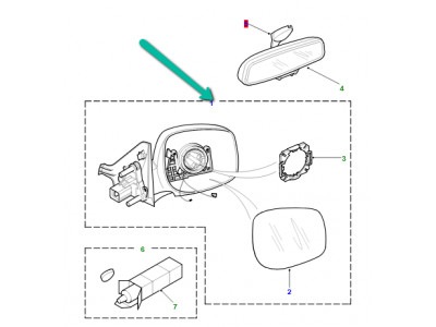 retroviseur exterieur Range P38