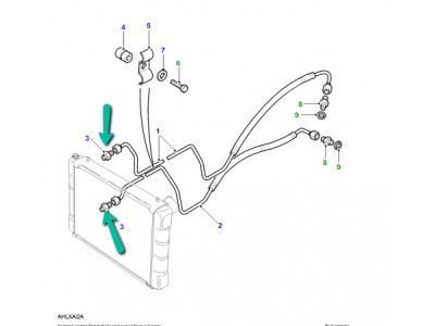 raccord de durite radiateur huile