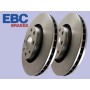 Paire de disques de frein ebc arriere rainures perces range rover l322 3.6 tdv8