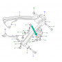 Rondelle plate triangle arrière de suspension