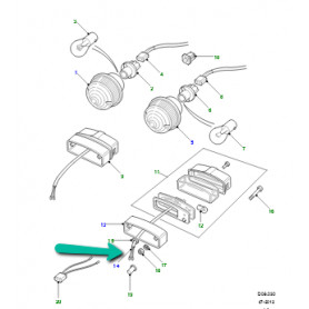 cable eclairage plaque immatriculation