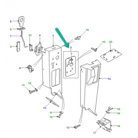 Plaque de verrouillage du siège - Côté droit