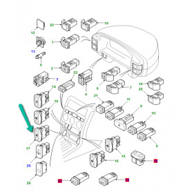 interrupteur cmmde gl. porte-sple Freelander 1