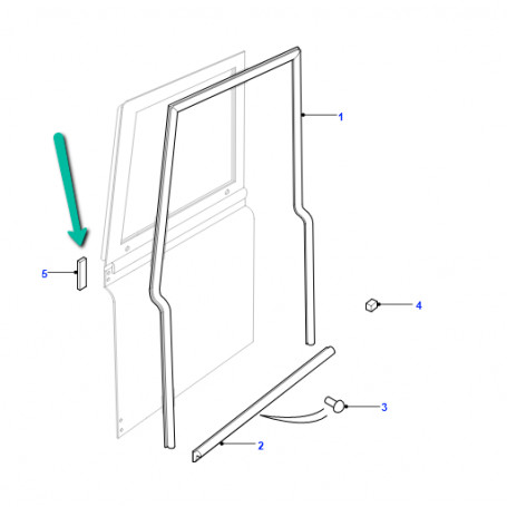 LR028972 - joint étanchéité caoutchouc porte avant - LANDERS SHOP