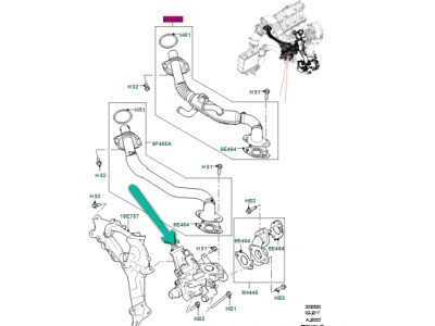 soupape recyclage des gaz d'echappement Discovery Sport,  Evoque