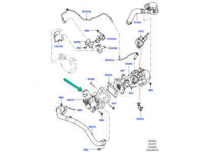 valve exhaust gasrecirculation Discovery Sport,  Freelander 2,  Evoque