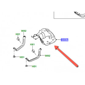 Tôle Protectrice Réservoir à Combustible 2.0L AJ21D4 Diesel