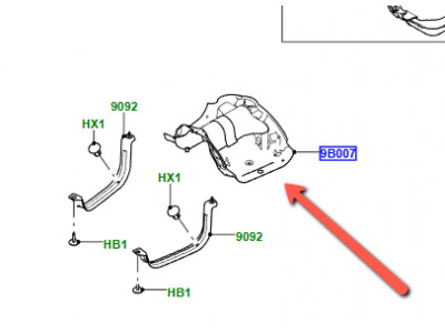 Tôle Protectrice Réservoir à Combustible 2.0L AJ21D4 Diesel