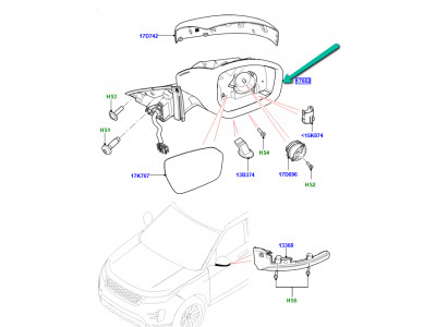 Retroviseur extérieur gauche