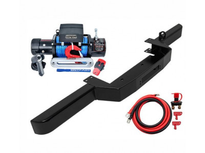 Pare choc simple porte treuil et treuil 4t3 corde plasma