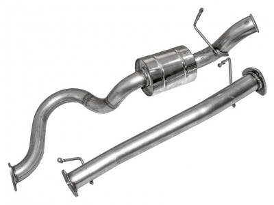 Echappement sport en acier inoxydable double S