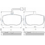 Front pads set for disc solid range rover up to 1989