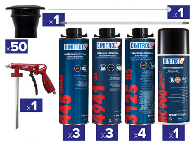 Kit de traitement anticorrosion Dinitrol