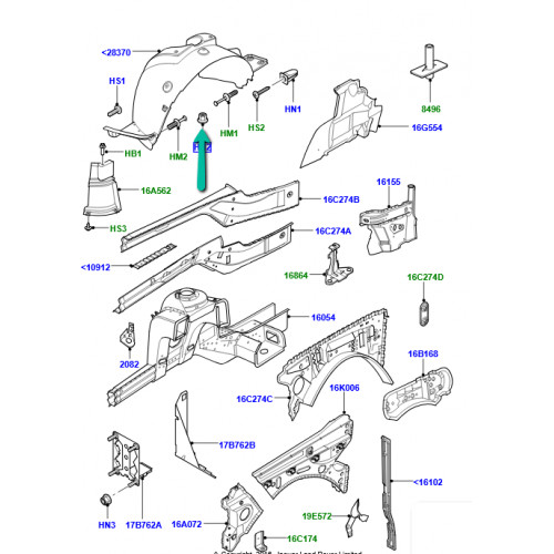 ecrou special (plastique) Range L322
