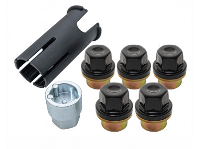 JEU DE 5 ECROUS ANTIVOL JANTES ALUMINIUM NOIR