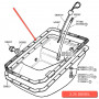 Gasket sump -2l 1 / 4 petrol and diesel and 2.5 petrol origin