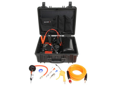 Compresseur portable 12V double moteur + réservoir de 4L Terrafirma