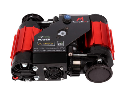 Compresseur portable 12V double moteur + réservoir de 4L Terrafirma