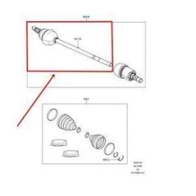 Outer rear shaft cv joint for freelander 2