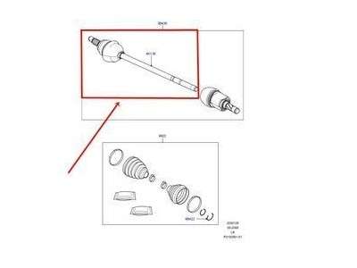 Outer rear shaft cv joint for freelander 2