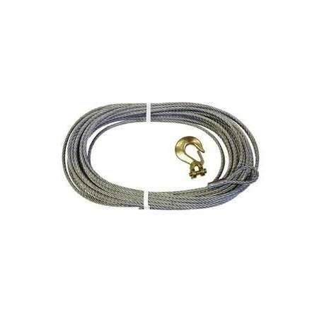 DB1328 - Cable acier galvanise de remplacement avec crochet 30,5mx9,5mm  britpart