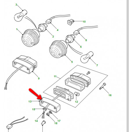 Support d'éclairage de plaque d'immatriculation de DEFENDER - oem - Best of  LAND