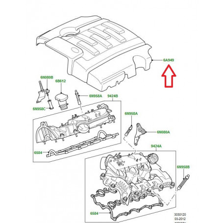 Land Rover Discovery Carburant Diesel Bouchon De Remplissage TDV6 2.7 L nouvelle pièce d'origine non Essence