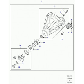 rondelle reglage palier de diff Defender 90, 110, 130 et Discovery 1, 2